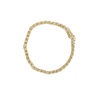 10K Yellow Gold 3 cttw Round-Cut Diamond Spiral Link 7.50" Bracelet (I-J Color, I1-I2 Clarity) WEM Support (www.WEM.support)