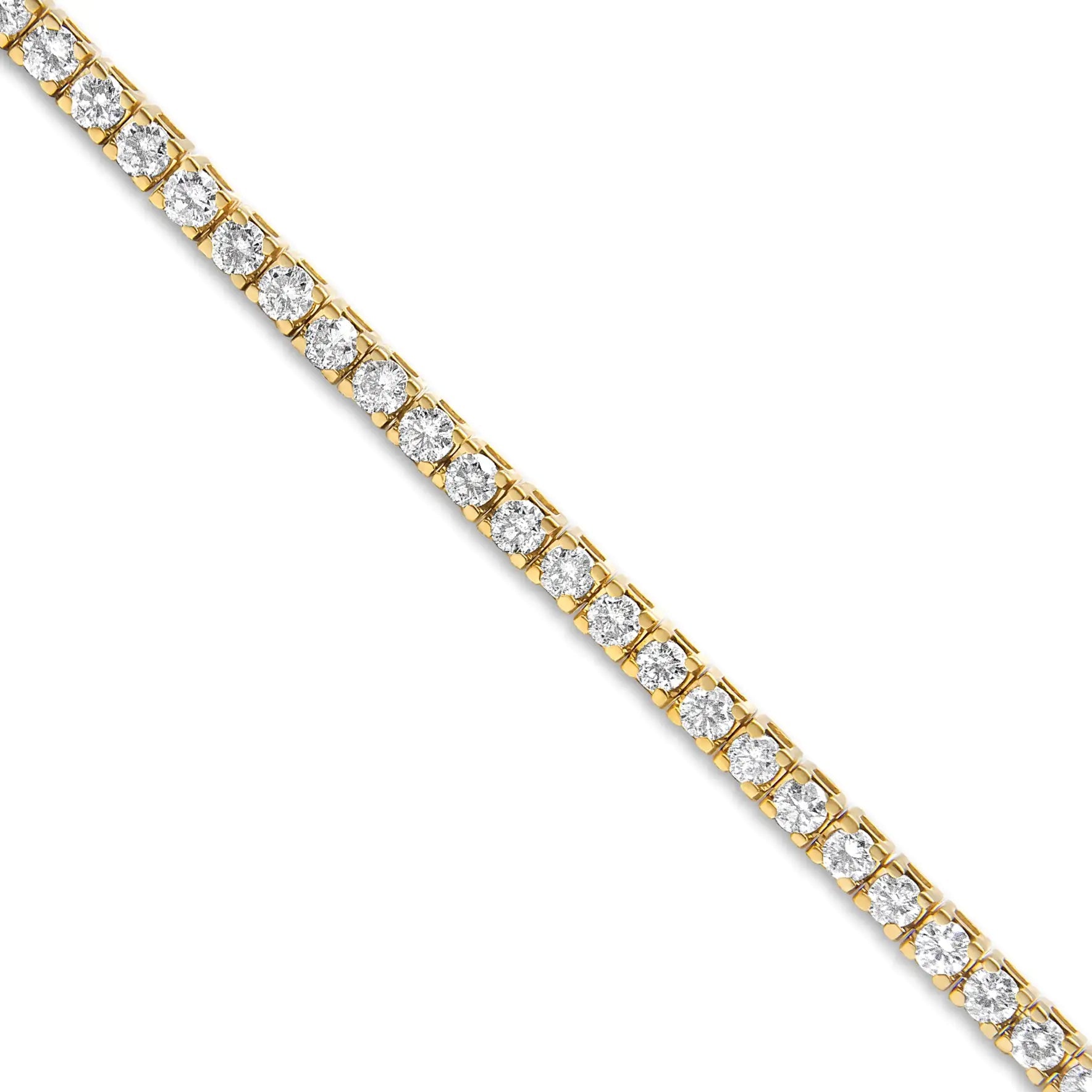 14K Yellow Gold 3.0 Cttw 4 Prong Set Round Brilliant Cut Diamond Classic Tennis Bracelet ( J-K Color, VVS2-VS1 Clarity) - 7.25 " Inches WEM Support (www.WEM.support)