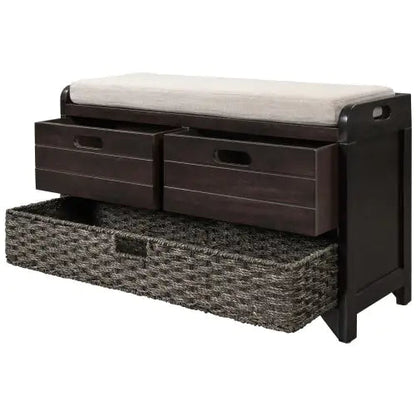 Storage Stool With Detachable Basket And 2 Drawers WEM Support (www.WEM.support)