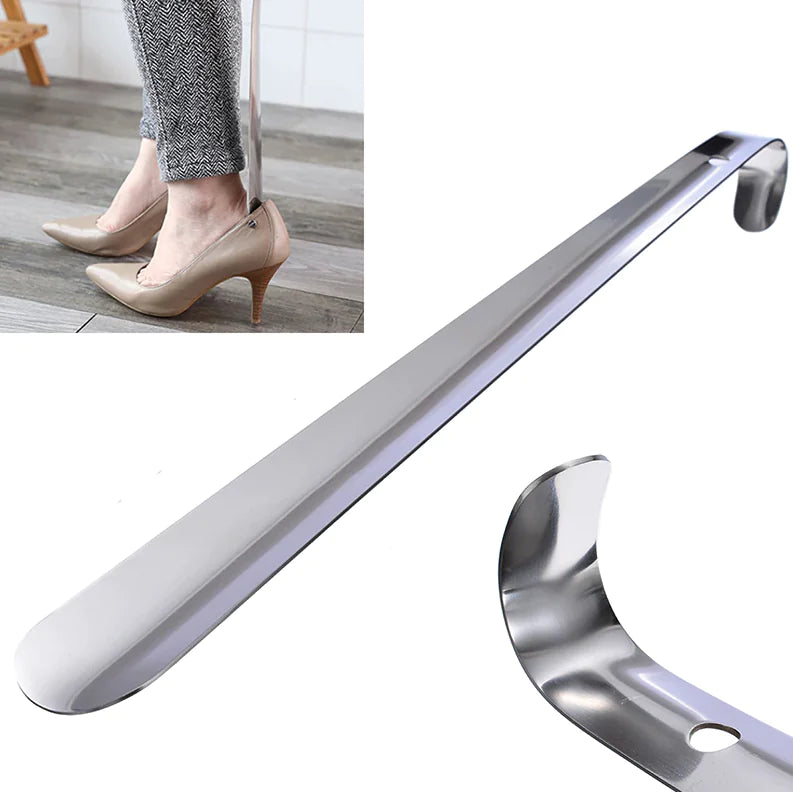 22in Extra Long Handle Shoe Horn Stainless Steel Metal Shoes Remover Shoehorn US WEM Support (www.WEM.support)