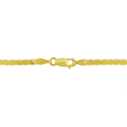 14K Yellow and White Gold 1/4 Cttw Princess Cut Diamond Channel-Set “V” Shape 18" Pendant Necklace (H-I Color, SI2-I1 Clarity) WEM Support (www.WEM.support)