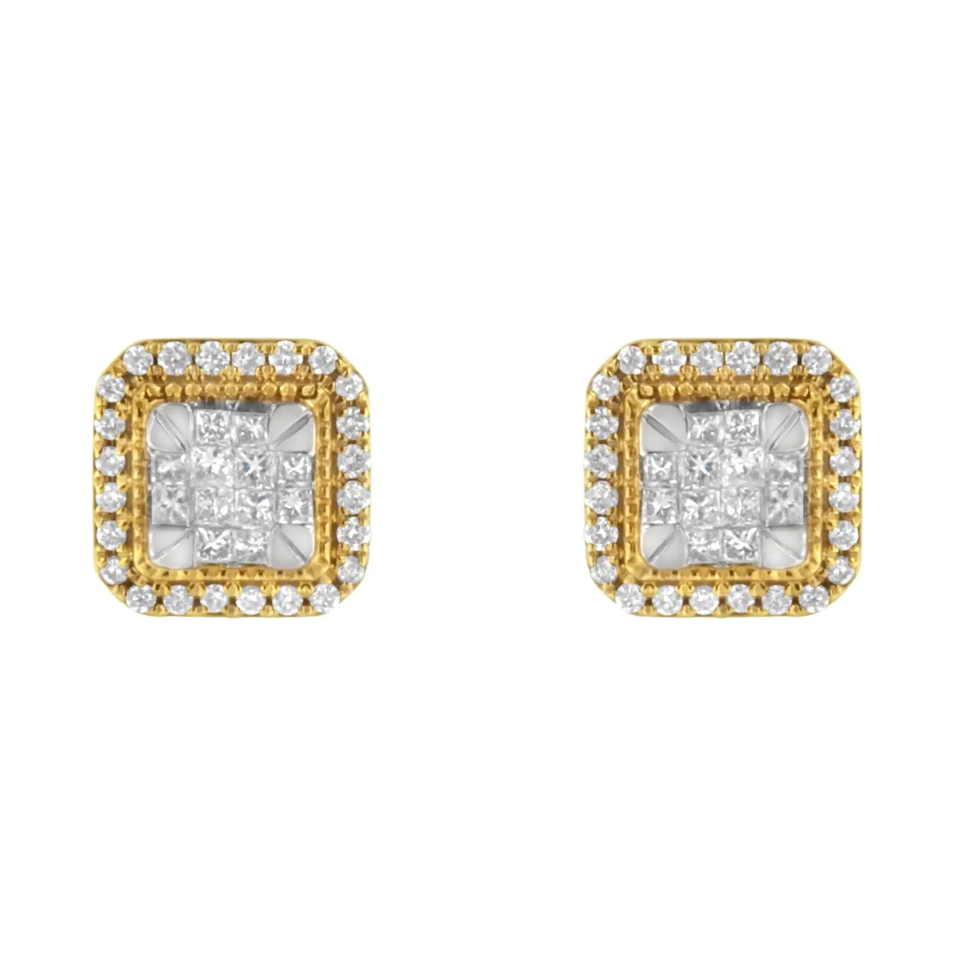 10KT Yellow Gold Diamond Stud Earrings (1/2 cttw, H-I Color, SI2-I1 Clarity) WEM Support (www.WEM.support)