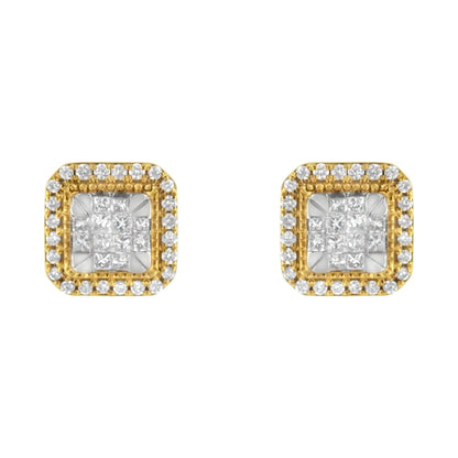 10KT Yellow Gold Diamond Stud Earrings (1/2 cttw, H-I Color, SI2-I1 Clarity) WEM Support (www.WEM.support)