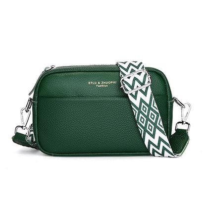 Women's Fashion Simple First Layer Leather One-shoulder Crossbody Bag WEM Support (www.WEM.support)