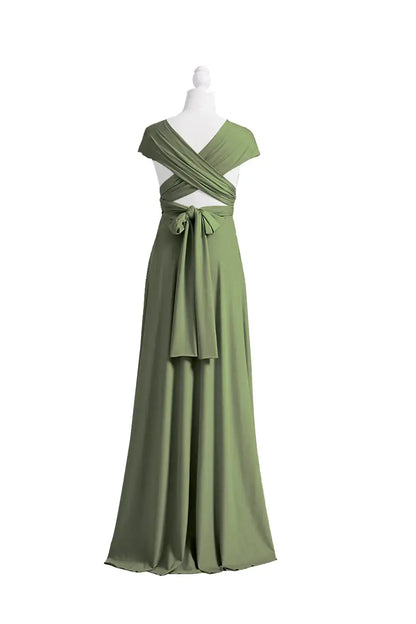 72styles Infinity Dress with Bandeau, Convertible Bridesmaid Dress, Long, Plus Size, Multi-Way Dress, Twist Wrap Dress One Size Plus Olive Green My Store
