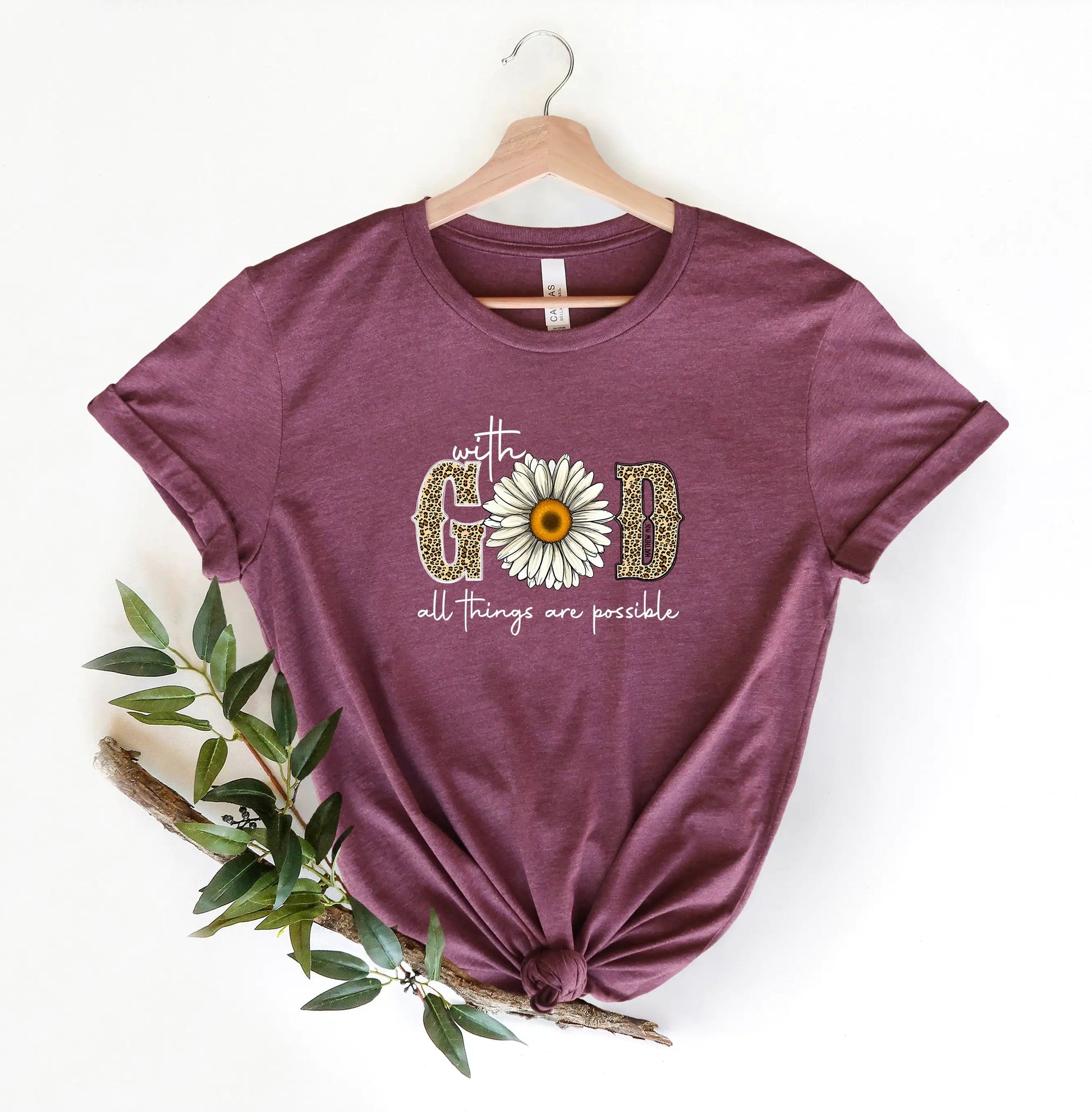 With God All Things Are Possible, Faith Shirt WEM Support (www.WEM.support)