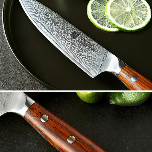 Universalkniv i damaskusstål-Damascus Steel Universal Knife WEM Support (www.WEM.support)