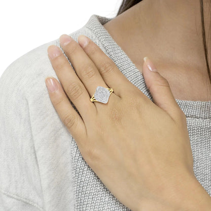 10K Yellow Gold Diamond Cocktail Ring (1/2 Cttw, J-K Color, I2-I3 Clarity) WEM Support (www.WEM.support)