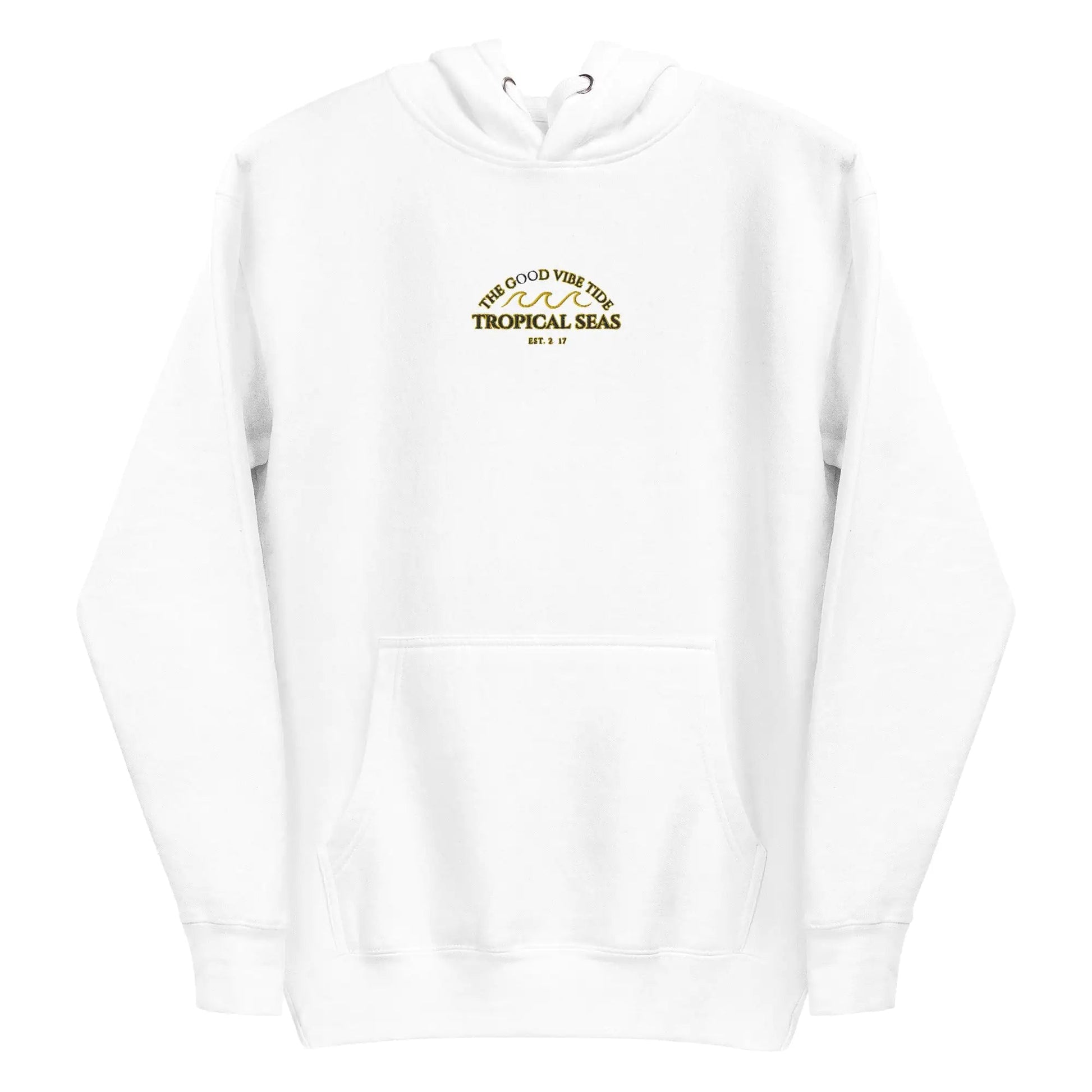 Tropical Seas Center Waves Hoodie WEM Support (www.WEM.support)