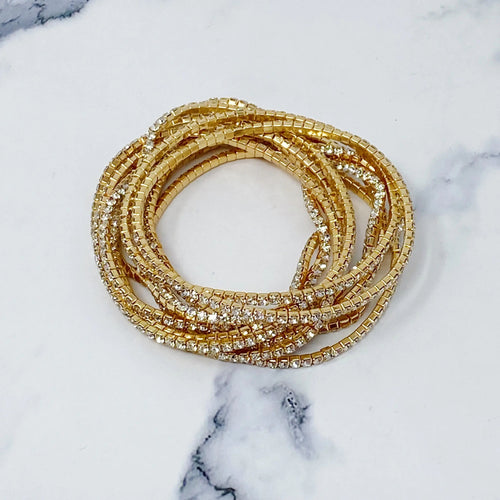 Strands Of Shine Stretch Bracelet Set WEM Support (www.WEM.support)