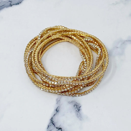 Strands Of Shine Stretch Bracelet Set WEM Support (www.WEM.support)