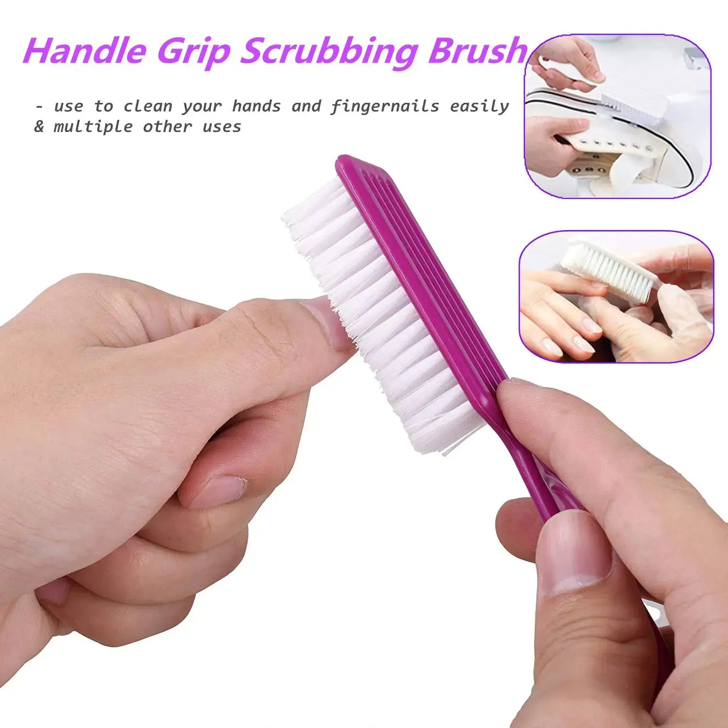 6 Pcs Handle Grip Nail Brush, Nail Cleaning Brushes for Toes and Fingernail My Store