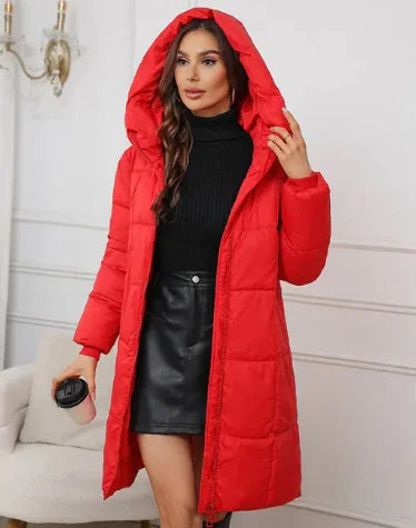 Women's Hooded Mid-length Thickened Coat HejK.com Marketplace LLC