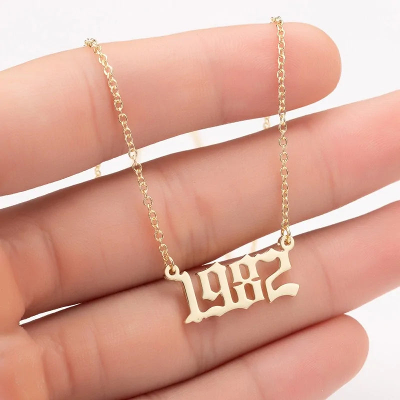 Women's Birth Year Necklace WEM Support (www.WEM.support)