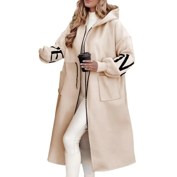 Windbreaker Long Jacket With Pockets For Women WEM Support (www.WEM.support)