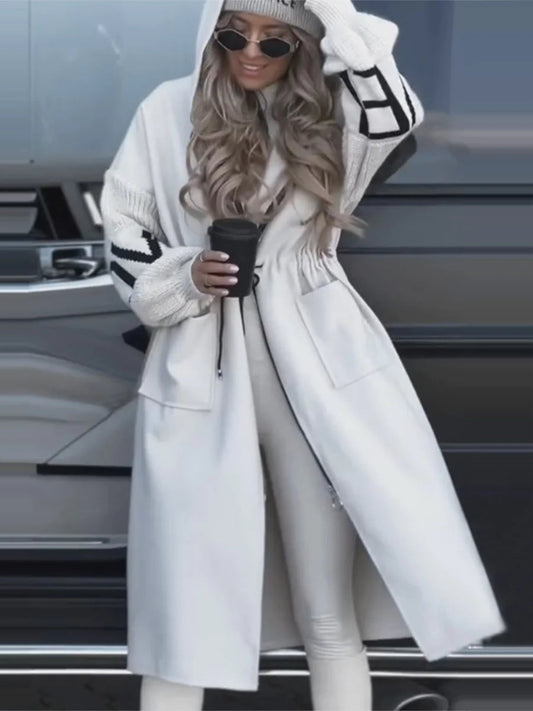 Windbreaker Long Jacket With Pockets For Women WEM Support (www.WEM.support)