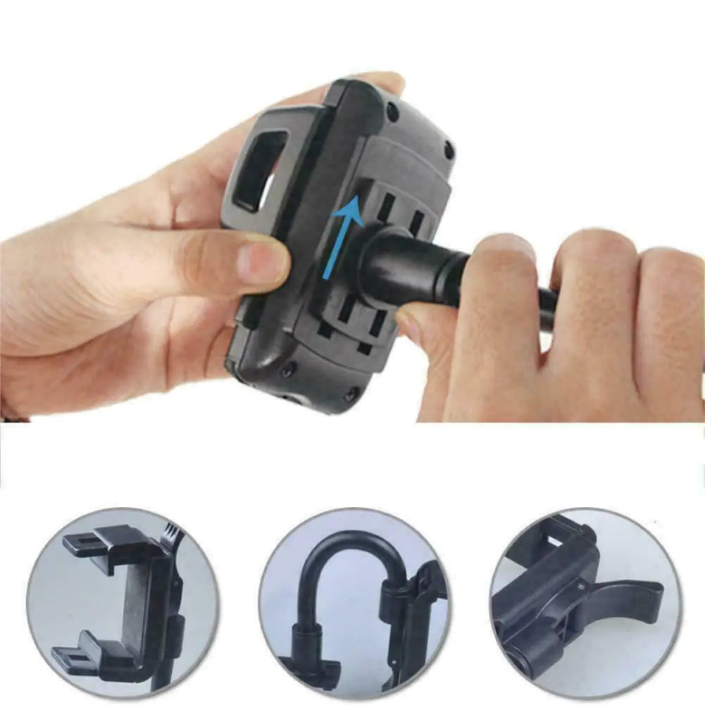 Universal 360° Car Rearview Mirror Mount Stand Holder Cradle For Cell Phone GPS WEM Support (www.WEM.support)