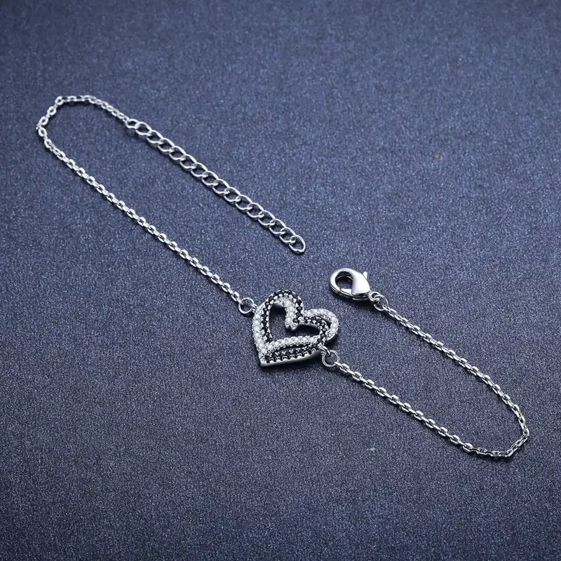 Titanium Steel Exquisite Cute Fashion Heart Bracelet WEM Support (www.WEM.support)