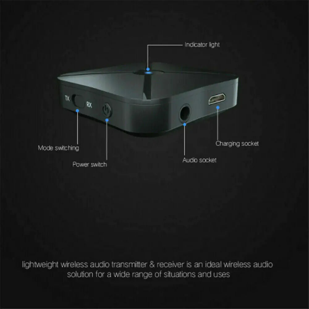 2in1 Bluetooth Transmitter Receiver Wireless Adapter TV Home Stereo A2DP Audio WEM Support (www.WEM.support)