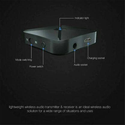2in1 Bluetooth Transmitter Receiver Wireless Adapter TV Home Stereo A2DP Audio WEM Support (www.WEM.support)