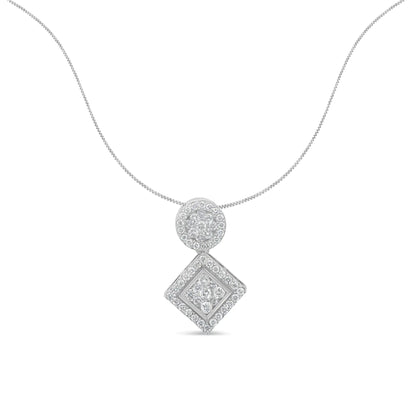 14K White Gold 1 cttw Diamond Pendant Necklace (H-I, I1-I2) WEM Support (www.WEM.support)