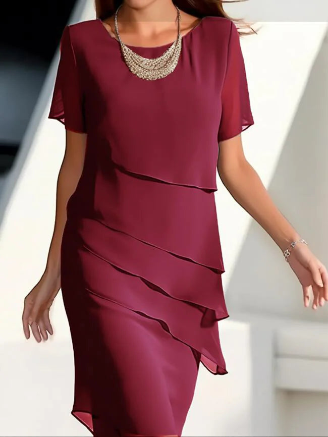 Women's Chiffon Patchwork Dress WEM Support (www.WEM.support)
