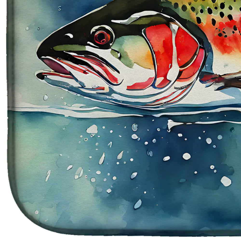 Trout Dish Drying Mat WEM Support (www.WEM.support)