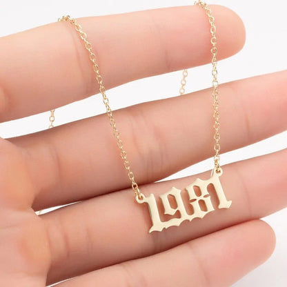 Women's Birth Year Necklace WEM Support (www.WEM.support)