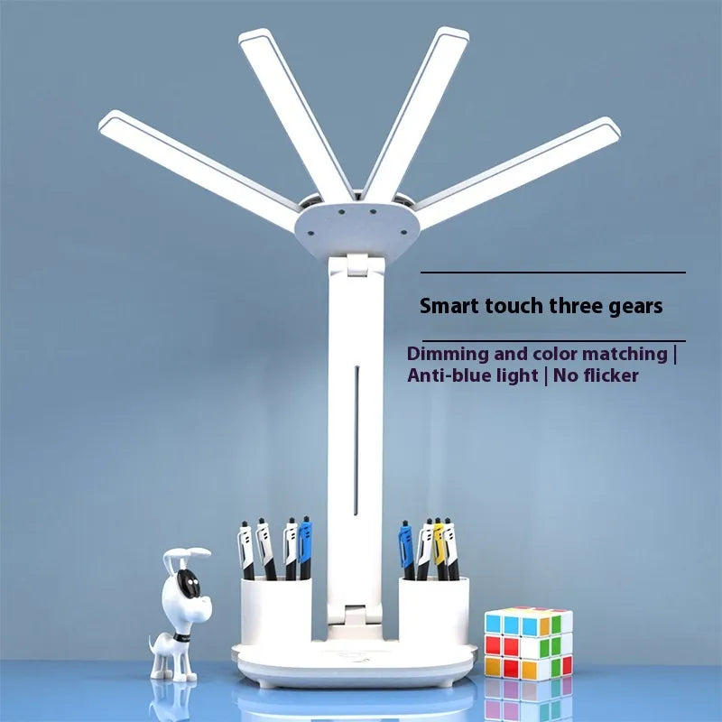 3-in-1 LED Desk Lamp with Fan & Clock HejK.com