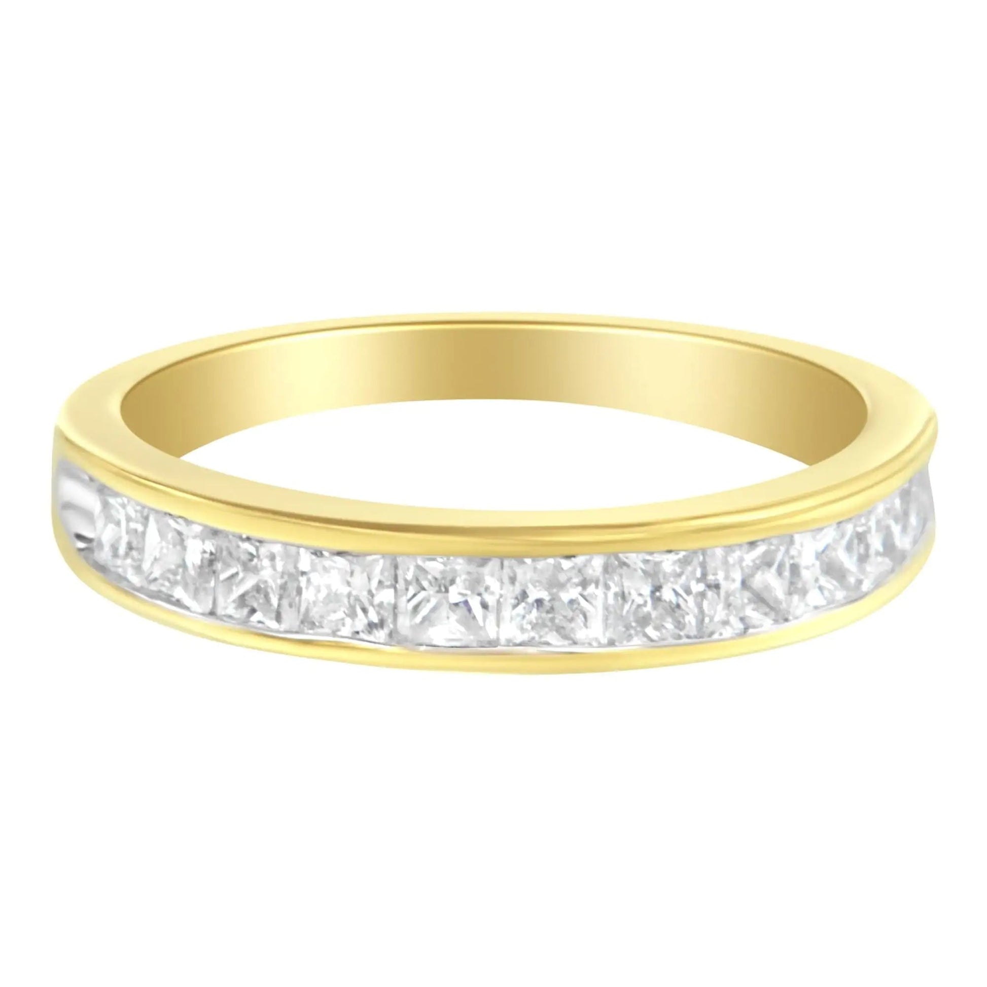 14KT Yellow Gold Diamond Channel Band Ring (1 cttw, H-I Color, SI2-I1 Clarity) WEM Support (www.WEM.support)