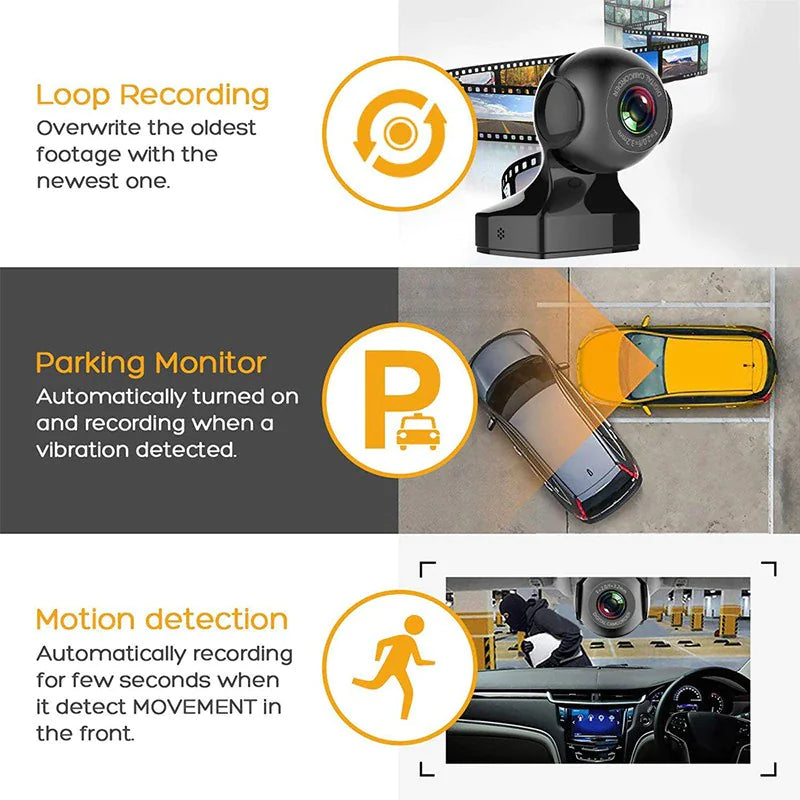 170° WiFi Dash Cam Recorder Car Camera HD 1080P Car DVR Vehicle Video G-Sensor WEM Support (www.WEM.support)