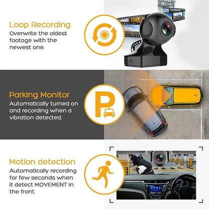 170° WiFi Dash Cam Recorder Car Camera HD 1080P Car DVR Vehicle Video G-Sensor WEM Support (www.WEM.support)