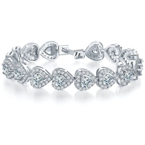 Sterling Silver Heart Bangle WEM Support (www.WEM.support)