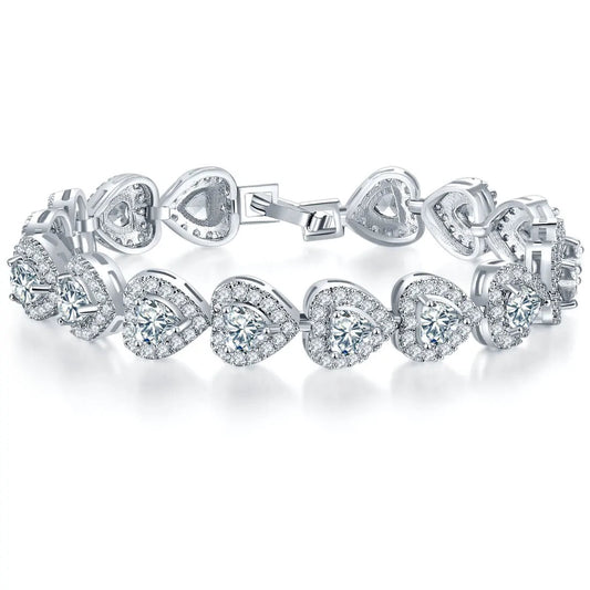 Sterling Silver Heart Bangle WEM Support (www.WEM.support)