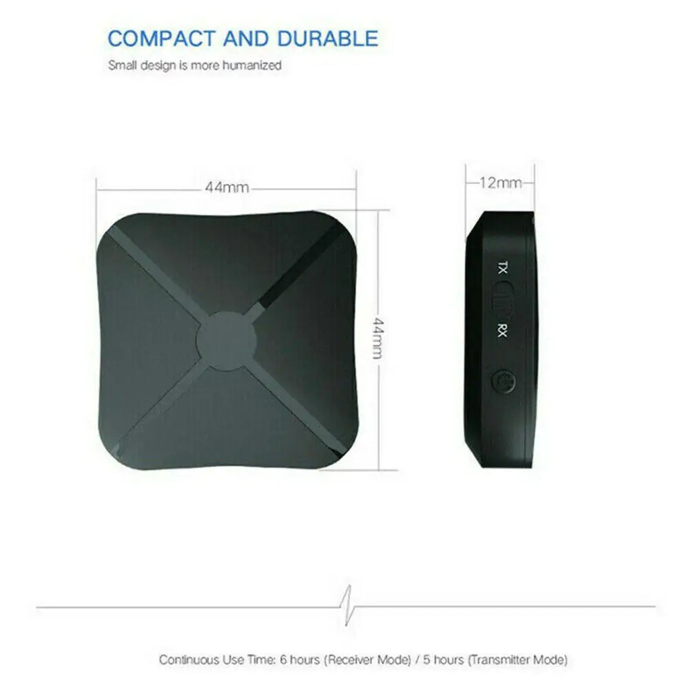 2in1 Bluetooth Transmitter Receiver Wireless Adapter TV Home Stereo A2DP Audio WEM Support (www.WEM.support)