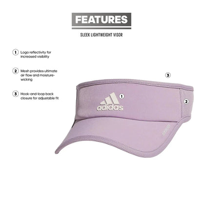 adidas Women's Superlite Sport Performance Visor for sun protection and outdoor activity One Size Preloved Fig Purple/Off White My Store