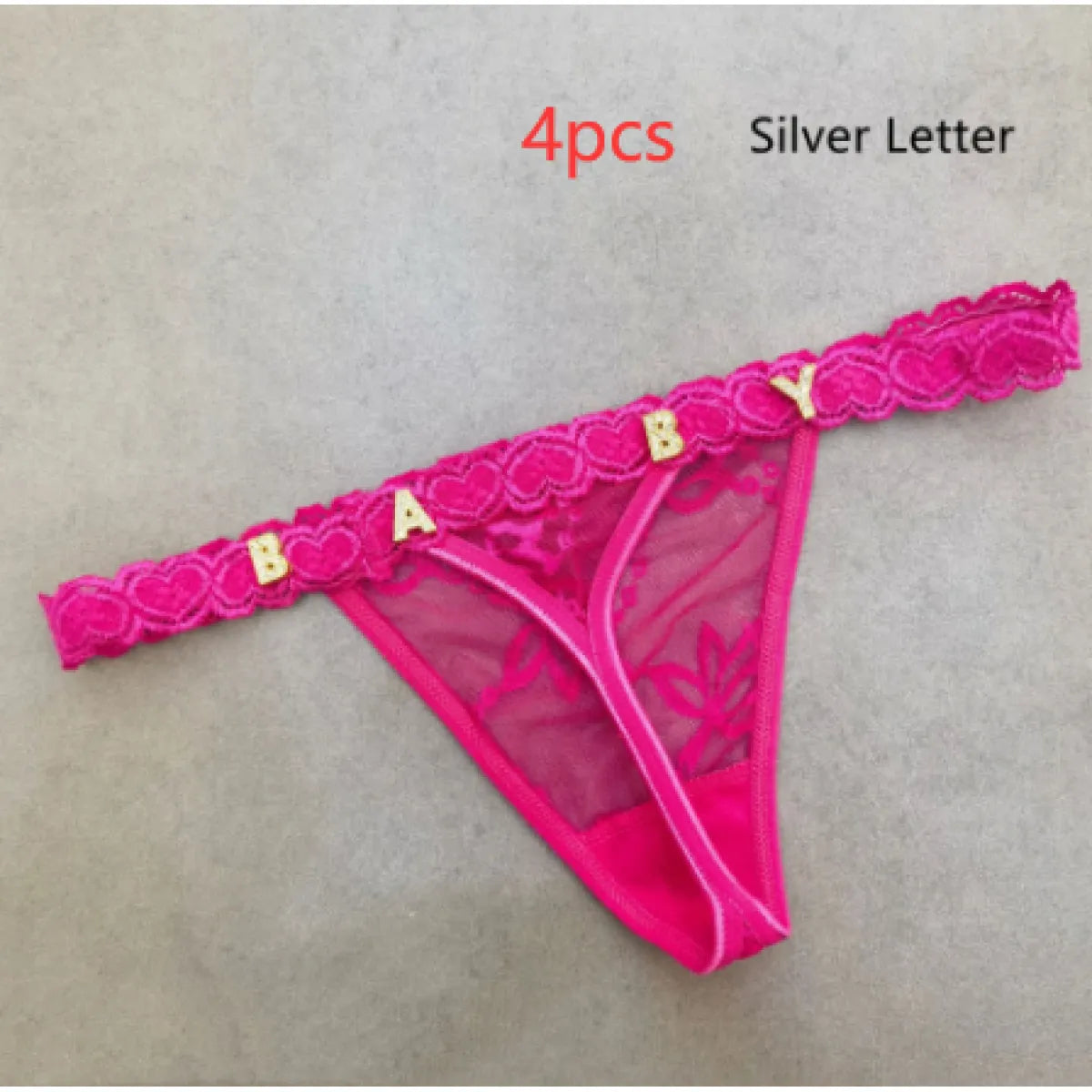 Women's Lace Transparent Rhinestone Letter Shorts WEM Support (www.WEM.support)