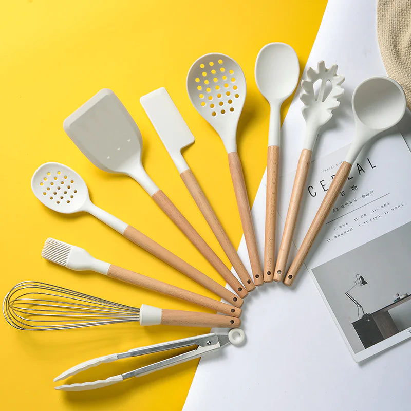 White Silicone Kitchenware Set HejK.com Marketplace LLC