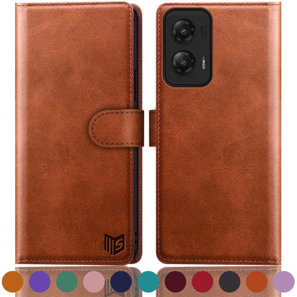 SUANPOT for Moto G Stylus 5G 2024 Wallet case with RFID Blocking Credit Card Holder,Flip Book PU Leather Protective Cover Women Men for Stylus 5G 2024 Phone case Purple