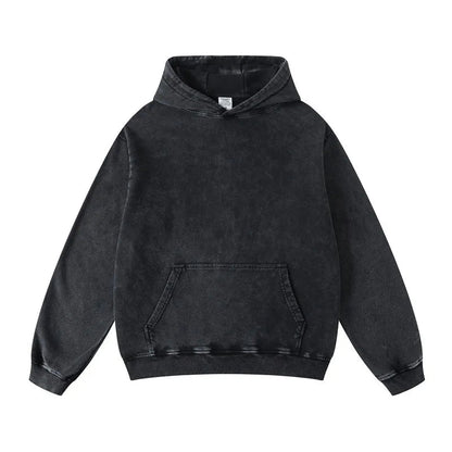 Thickened Washed Old Gradient Solid Color Batik Hooded Sweater For Men WEM Support (www.WEM.support)