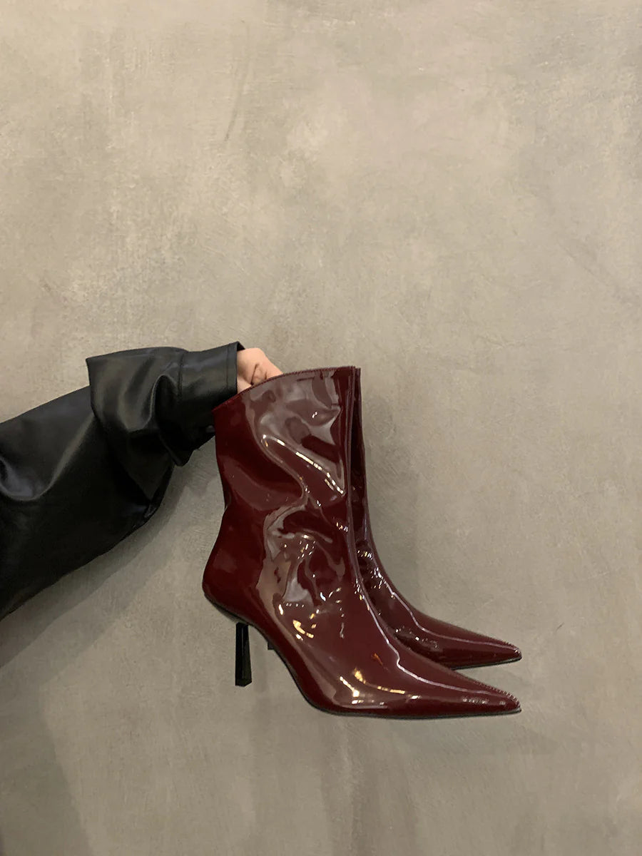Women's Spring and Autumn Slimming Stiletto Ankle Boots WEM Support (www.WEM.support)
