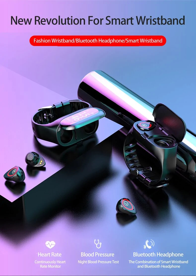 2-In-1 Smart Watch And Wireless Earbuds WEM Support (www.WEM.support)