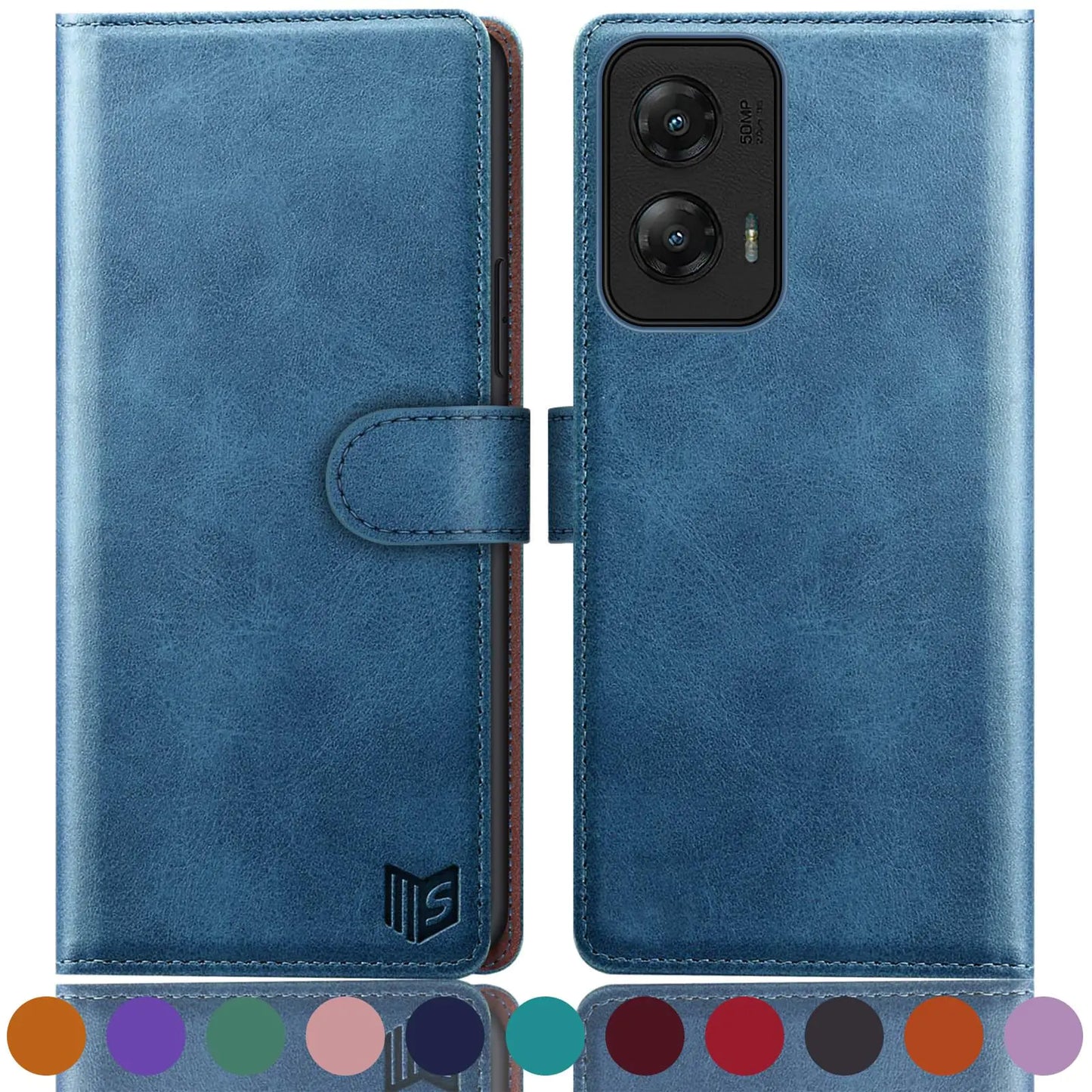 SUANPOT for Moto G Stylus 5G 2024 Wallet case with RFID Blocking Credit Card Holder,Flip Book PU Leather Protective Cover Women Men for Stylus 5G 2024 Phone case Purple