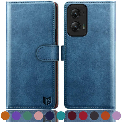 SUANPOT for Moto G Stylus 5G 2024 Wallet case with RFID Blocking Credit Card Holder,Flip Book PU Leather Protective Cover Women Men for Stylus 5G 2024 Phone case Purple