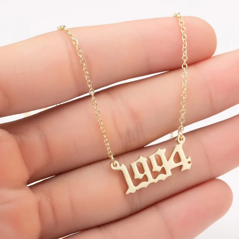 Women's Birth Year Necklace WEM Support (www.WEM.support)