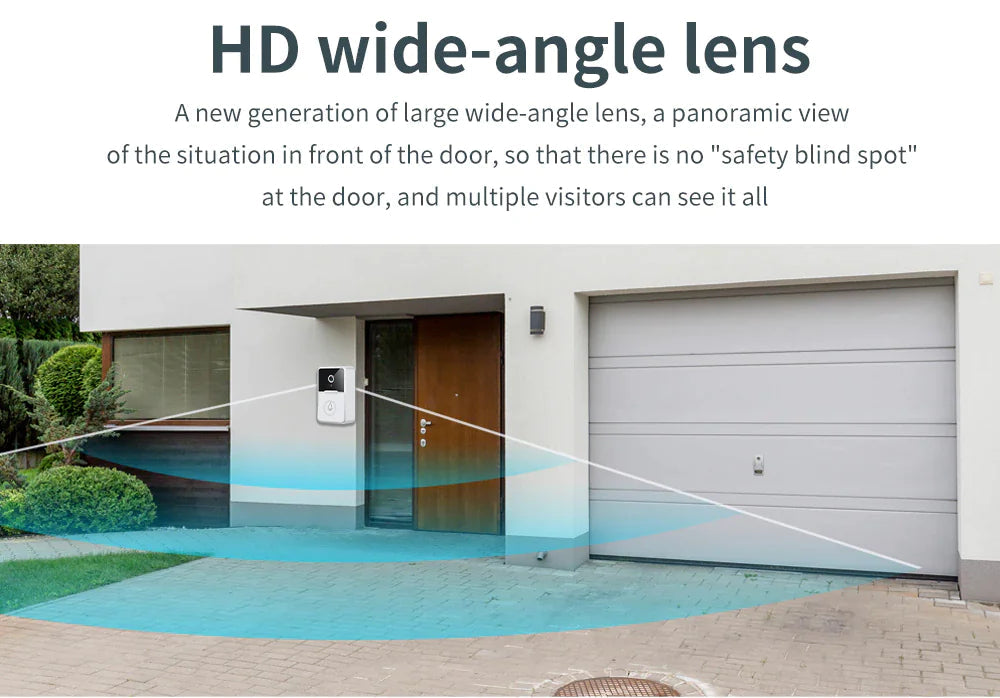 Wireless Security Smart WiFi Doorbell Intercom Video Camera Door Ring Bell Chime WEM Support (www.WEM.support)