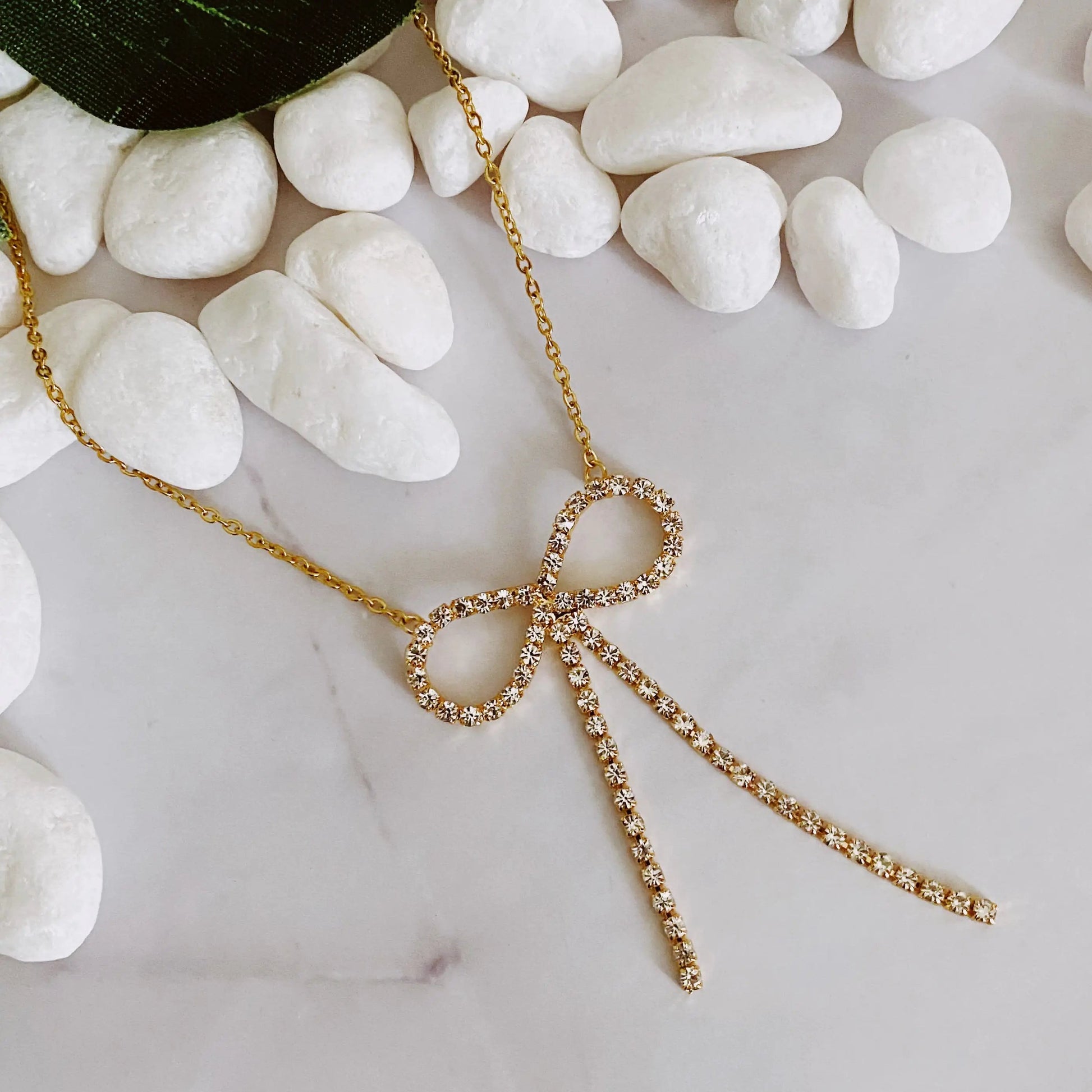 Adorable Shine Bow Necklace WEM Support (www.WEM.support)