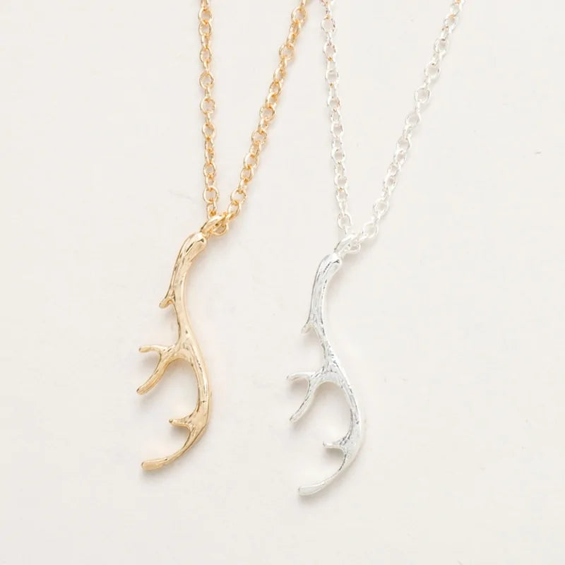 Vintage Deer Antler Necklace for Women WEM Support (www.WEM.support)