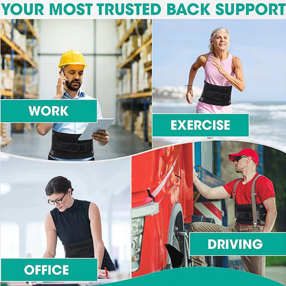 Adjustable Lower Back Brace Lumbar Support Waist Belt For Men Women Pain Relief WEM Support (www.WEM.support)
