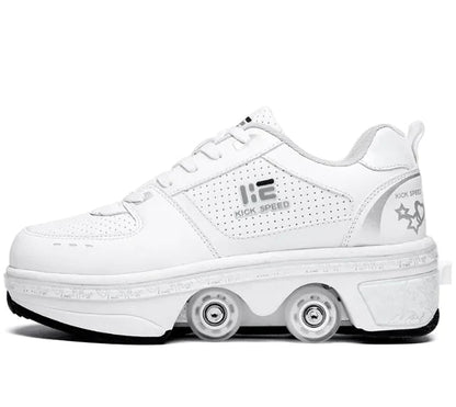 2-in-1 Convertible Roller Skates with Double Row Wheels HejK.com Marketplace LLC
